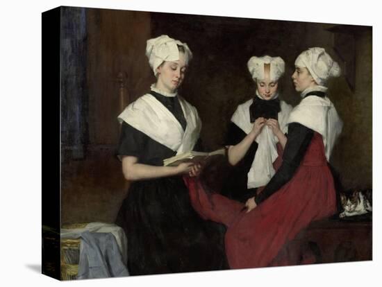 Three Girls from the Amsterdam Orphanage, 1885-Therese Schwartze-Stretched Canvas