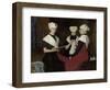 Three Girls from the Amsterdam Orphanage, 1885-Therese Schwartze-Framed Art Print