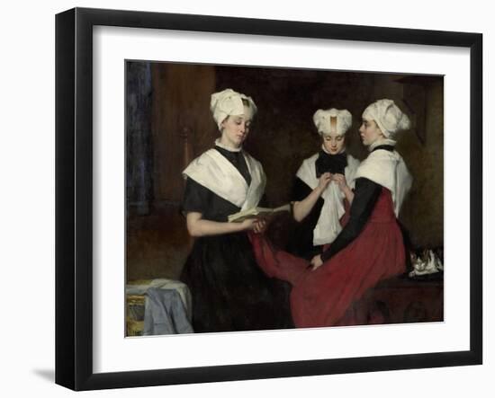 Three Girls from the Amsterdam Orphanage, 1885-Therese Schwartze-Framed Art Print