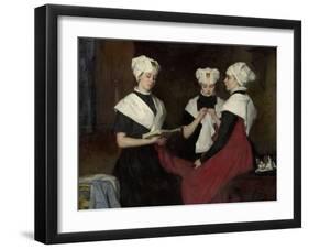 Three Girls from the Amsterdam Orphanage, 1885-Therese Schwartze-Framed Art Print