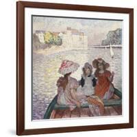 Three Girls in a Boat-Henri Lebasque-Framed Giclee Print