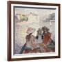 Three Girls in a Boat-Henri Lebasque-Framed Giclee Print