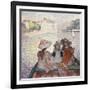 Three Girls in a Boat-Henri Lebasque-Framed Giclee Print