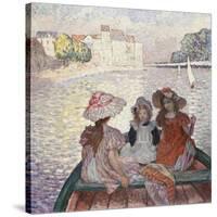 Three Girls in a Boat-Henri Lebasque-Stretched Canvas