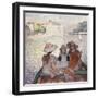 Three Girls in a Boat-Henri Lebasque-Framed Giclee Print