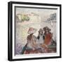 Three Girls in a Boat-Henri Lebasque-Framed Giclee Print