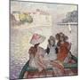 Three Girls in a Boat-Henri Lebasque-Mounted Giclee Print