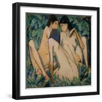 Three Girls in a Wood, C.1920-Otto Muller-Framed Giclee Print