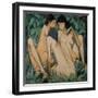 Three Girls in a Wood, C.1920-Otto Muller-Framed Giclee Print