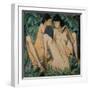 Three Girls in a Wood, C.1920-Otto Muller-Framed Giclee Print