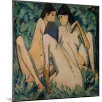 Three Girls in a Wood, C.1920-Otto Muller-Mounted Giclee Print