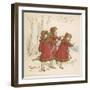 Three Girls in Snow 1900-Kate Greenaway-Framed Art Print