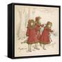 Three Girls in Snow 1900-Kate Greenaway-Framed Stretched Canvas