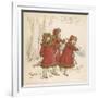 Three Girls in Snow 1900-Kate Greenaway-Framed Art Print