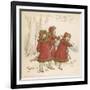 Three Girls in Snow 1900-Kate Greenaway-Framed Art Print