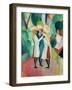 Three Girls in Yellow Straw Hats, 1913-Auguste Macke-Framed Giclee Print