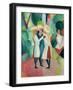 Three Girls in Yellow Straw Hats, 1913-Auguste Macke-Framed Giclee Print