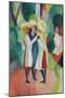 Three girls in yellow straw hats I. 1913-August Macke-Mounted Giclee Print