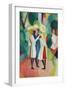 Three Girls in Yellow Straw Hats I-Auguste Macke-Framed Giclee Print