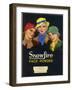 Three Girls of the Ginger Rogers Era Who Use Snowfire Face Powder-Wilton Williams-Framed Art Print