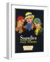 Three Girls of the Ginger Rogers Era Who Use Snowfire Face Powder-Wilton Williams-Framed Art Print