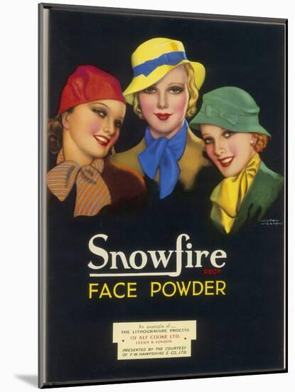 Three Girls of the Ginger Rogers Era Who Use Snowfire Face Powder-Wilton Williams-Mounted Art Print