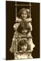 Three Girls on Rope Ladder-null-Mounted Art Print