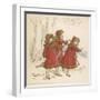 Three Girls Skating 1900-Kate Greenaway-Framed Art Print