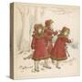 Three Girls Skating 1900-Kate Greenaway-Stretched Canvas