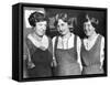 Three Girls, the Foraboschi Sisters, in Traditional Costumes-null-Framed Stretched Canvas