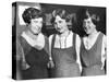 Three Girls, the Foraboschi Sisters, in Traditional Costumes-null-Stretched Canvas