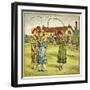 Three Girls with Skipping Ropes-Kate Greenaway-Framed Art Print