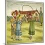 Three Girls with Skipping Ropes-Kate Greenaway-Mounted Art Print