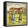 Three Girls with Skipping Ropes-Kate Greenaway-Framed Stretched Canvas