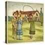 Three Girls with Skipping Ropes-Kate Greenaway-Stretched Canvas