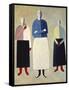 Three Girls-Kasimir Malevich-Framed Stretched Canvas