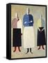 Three Girls-Kasimir Malevich-Framed Stretched Canvas