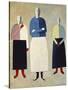 Three Girls-Kasimir Malevich-Stretched Canvas