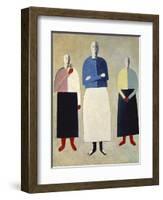 Three Girls-Kasimir Malevich-Framed Giclee Print