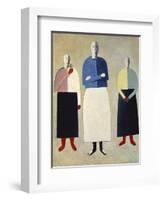 Three Girls-Kasimir Malevich-Framed Giclee Print