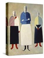 Three Girls-Kasimir Malevich-Stretched Canvas