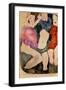 Three Girls-Egon Schiele-Framed Giclee Print