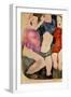 Three Girls-Egon Schiele-Framed Premium Giclee Print