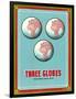 Three Globes-null-Framed Art Print