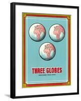 Three Globes-null-Framed Art Print