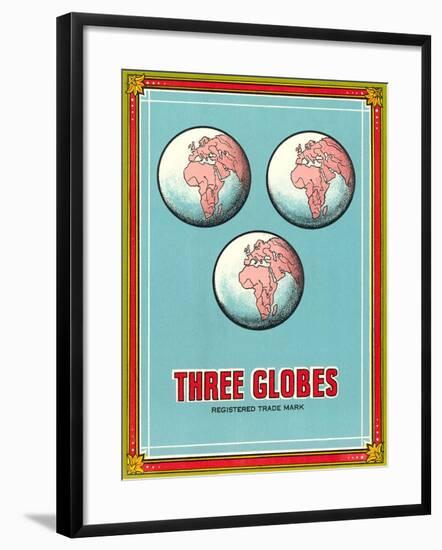Three Globes-null-Framed Art Print