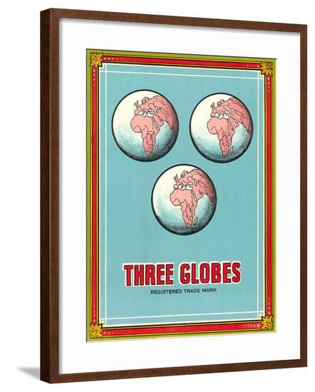 Three Globes--Framed Art Print