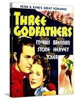 THREE GODFATHERS, from left: Chester Morris, Irene Hervey on window card, 1936-null-Stretched Canvas