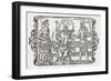 Three Gods of the Ancient Peoples of Northern Europe, Frigga Thor and Odin-Olaus Magnus-Framed Art Print