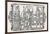 Three Gods of the Ancient Peoples of Northern Europe, Frigga Thor and Odin-Olaus Magnus-Framed Art Print